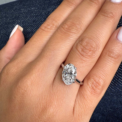 Bezel Emerald Lab Grown Diamond Engagement Ring: 2 CT