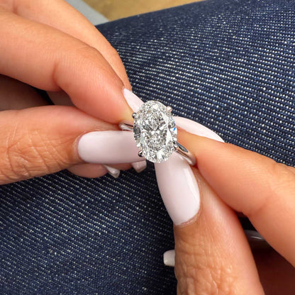 Bezel Emerald Lab Grown Diamond Engagement Ring: 2 CT