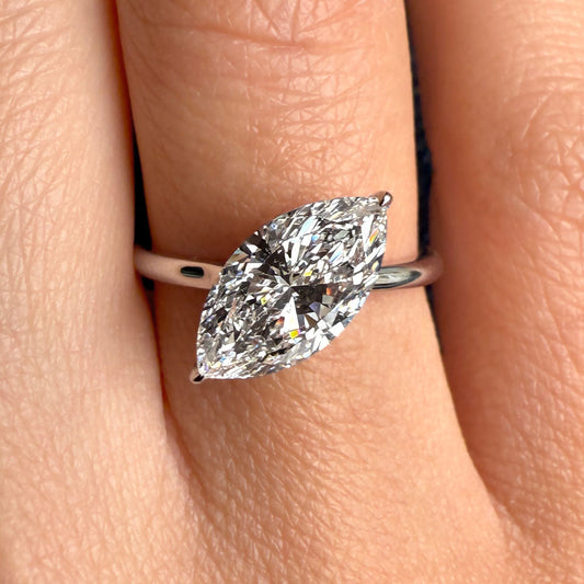 Bezel Emerald Lab Grown Diamond Engagement Ring: 2 CT