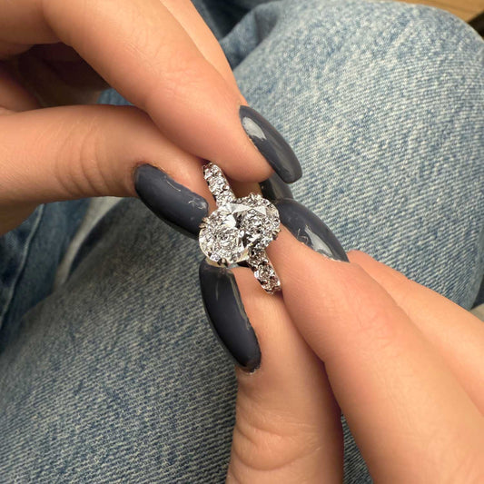 Bezel Emerald Lab Grown Diamond Engagement Ring: 2 CT