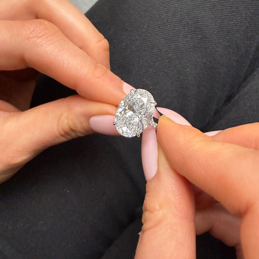 Bezel Emerald Lab Grown Diamond Engagement Ring: 2 CT