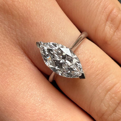 Bezel Emerald Lab Grown Diamond Engagement Ring: 2 CT