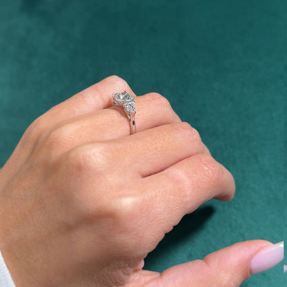 Bezel Emerald Lab Grown Diamond Engagement Ring: 2 CT