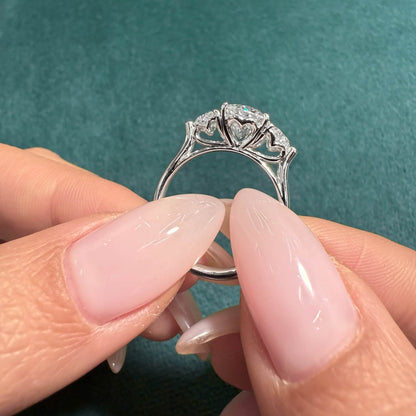 Bezel Emerald Lab Grown Diamond Engagement Ring: 2 CT