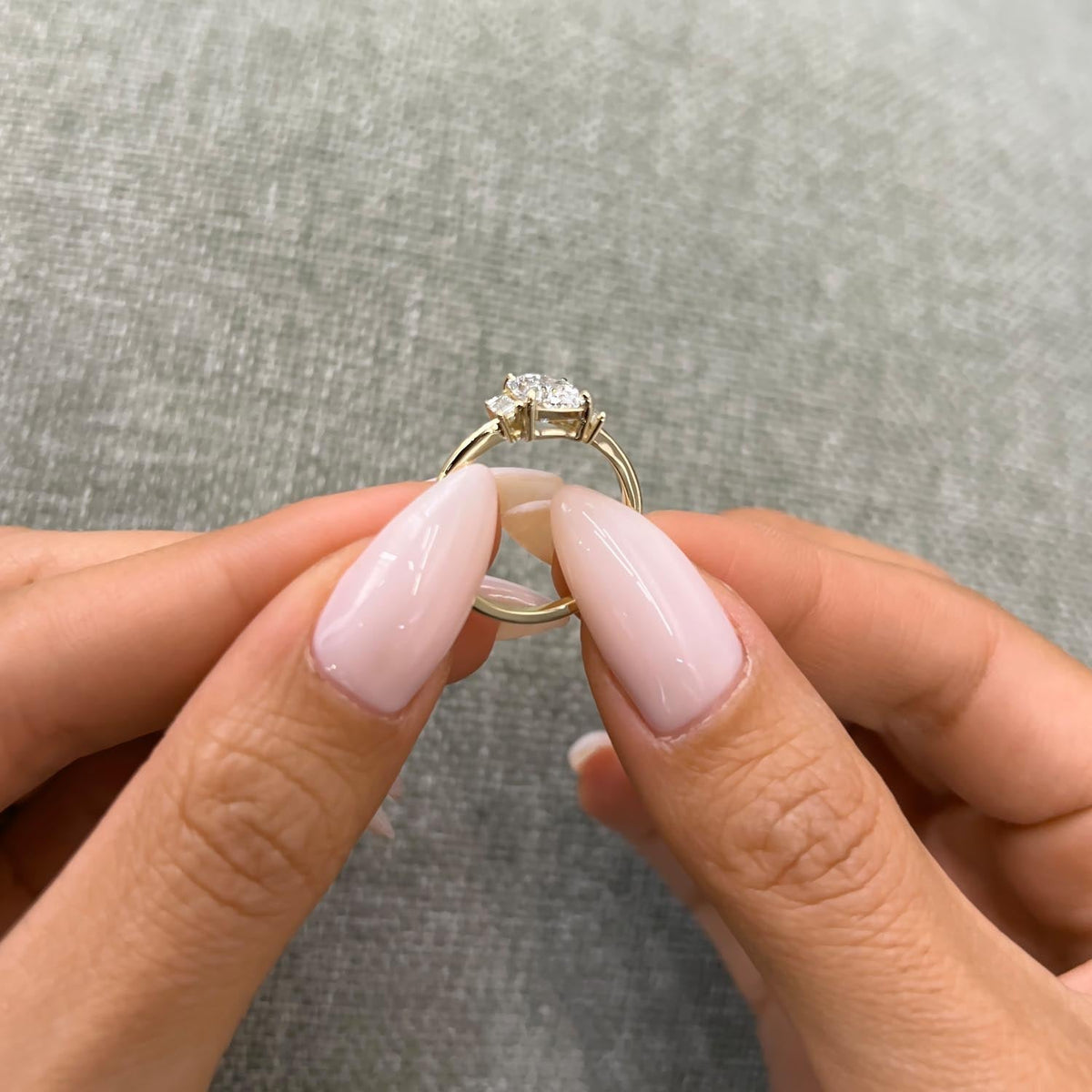 Bezel Emerald Lab Grown Diamond Engagement Ring: 2 CT