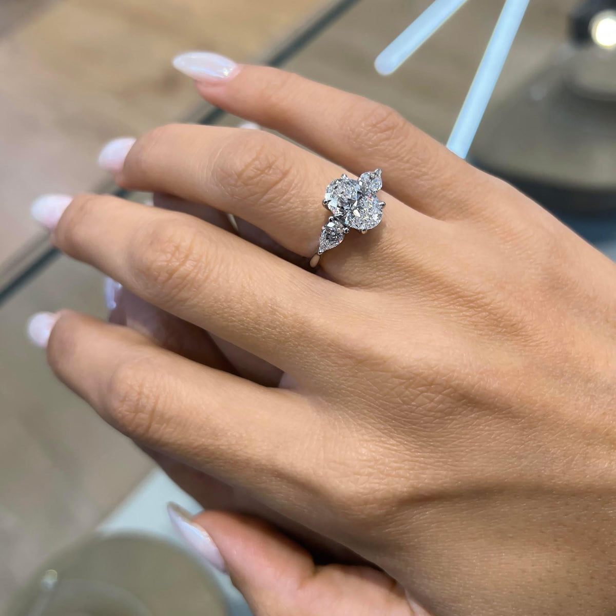 Bezel Emerald Lab Grown Diamond Engagement Ring: 2 CT