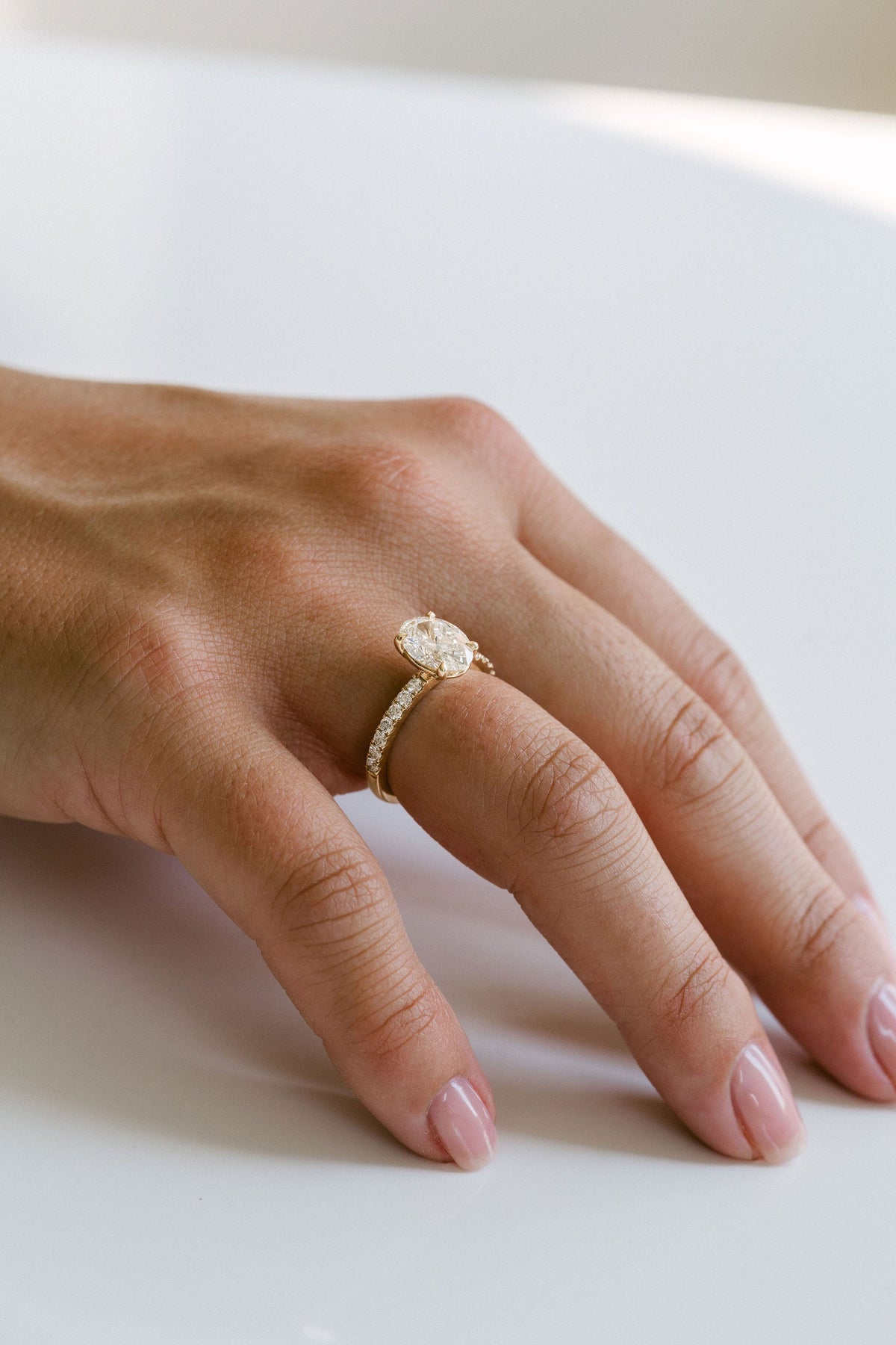3.0 CT Elongated Cushion Solitaire Lab Grown Diamond Engagement Ringt