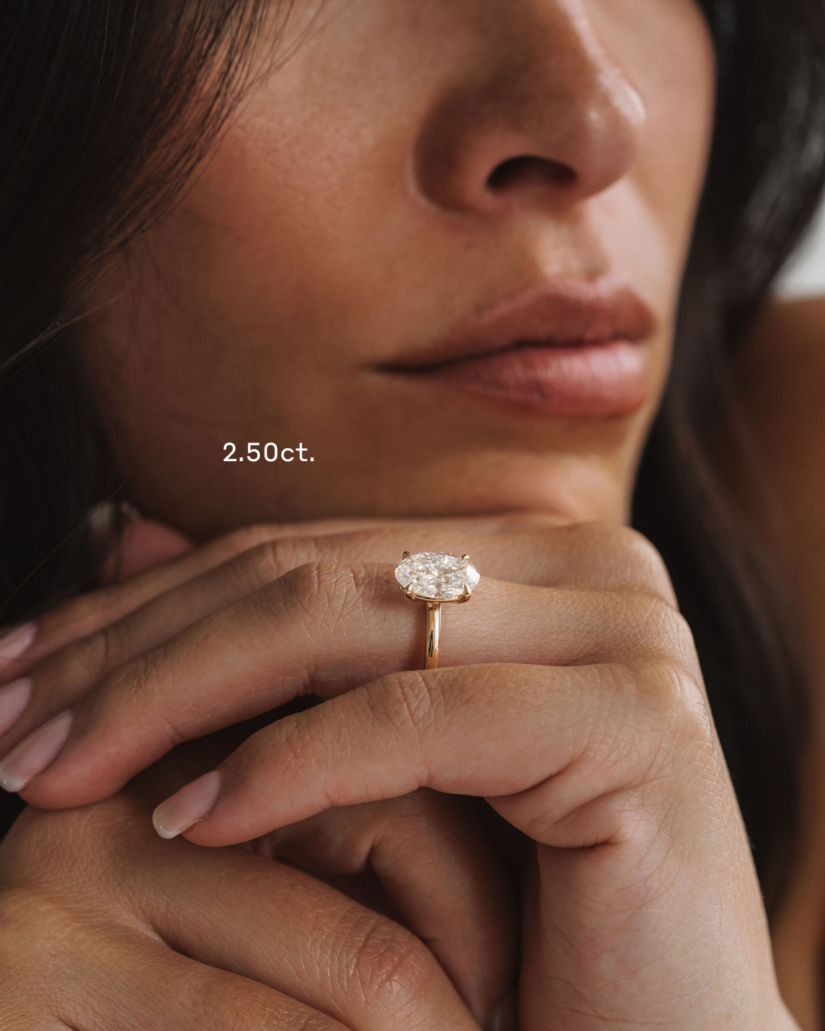 3.0 CT Elongated Cushion Solitaire Lab Grown Diamond Engagement Ringt