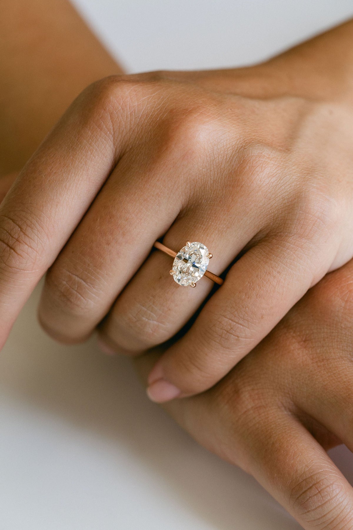 3.0 CT Elongated Cushion Solitaire Lab Grown Diamond Engagement Ringt