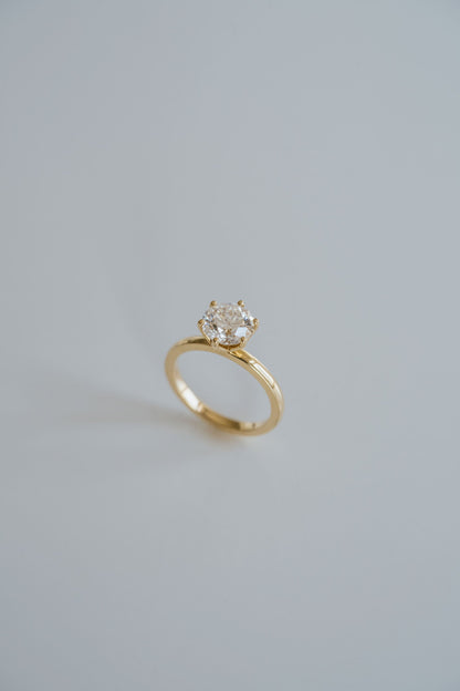 3.0 CT Elongated Cushion Solitaire Lab Grown Diamond Engagement Ringt