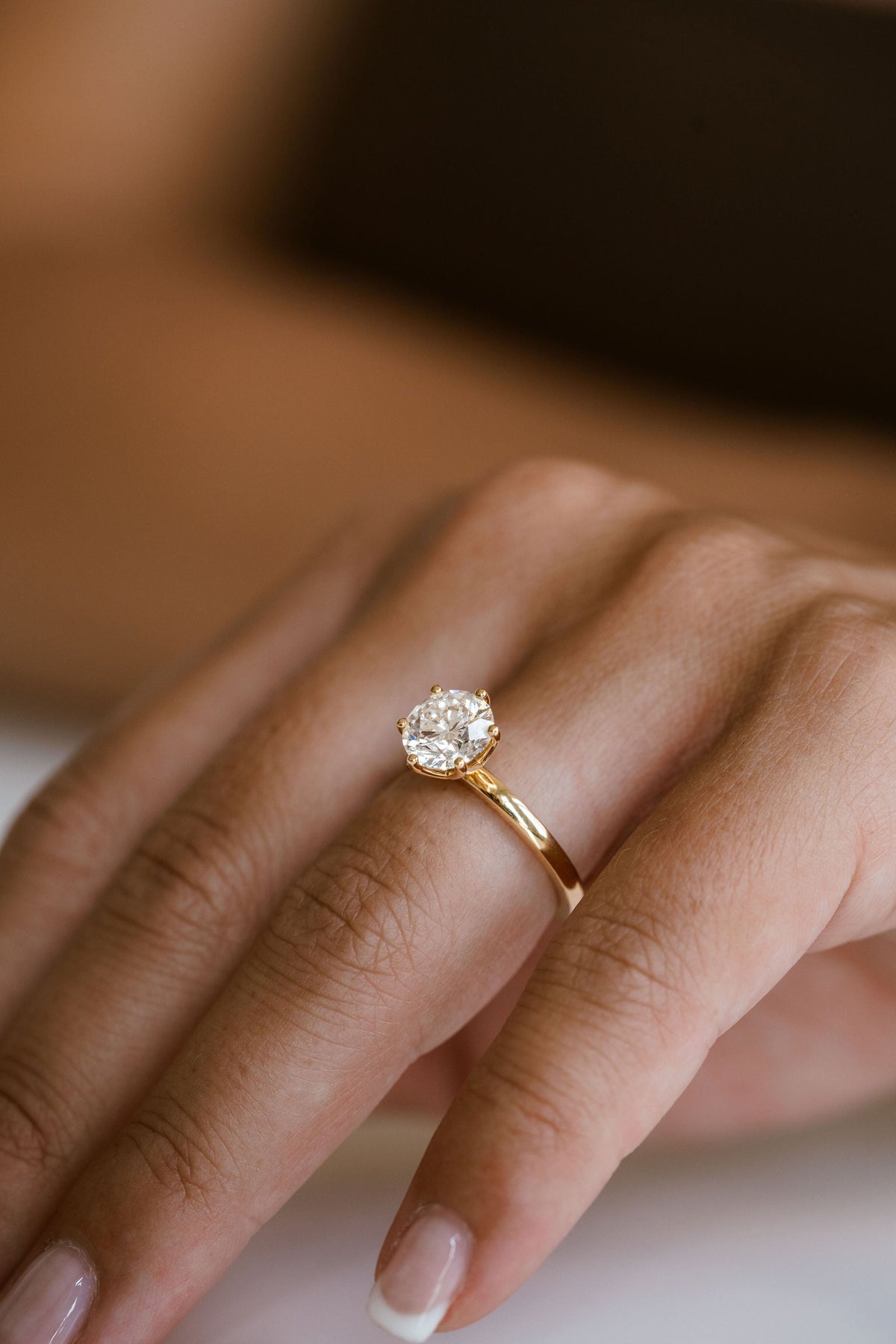 3.0 CT Elongated Cushion Solitaire Lab Grown Diamond Engagement Ringt
