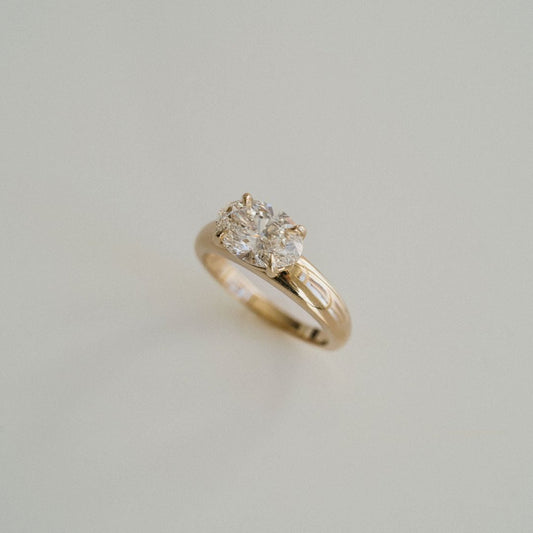 3.0 CT Elongated Cushion Solitaire Lab Grown Diamond Engagement Ringt