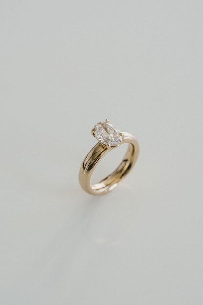 3.0 CT Elongated Cushion Solitaire Lab Grown Diamond Engagement Ringt
