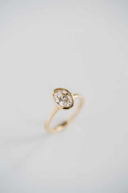 3.0 CT Elongated Cushion Solitaire Lab Grown Diamond Engagement Ringt