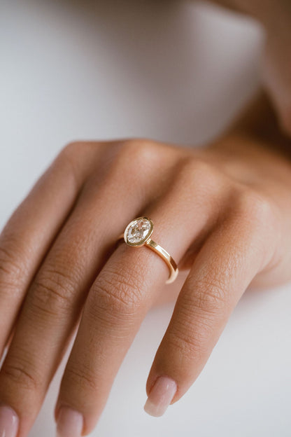 3.0 CT Elongated Cushion Solitaire Lab Grown Diamond Engagement Ringt