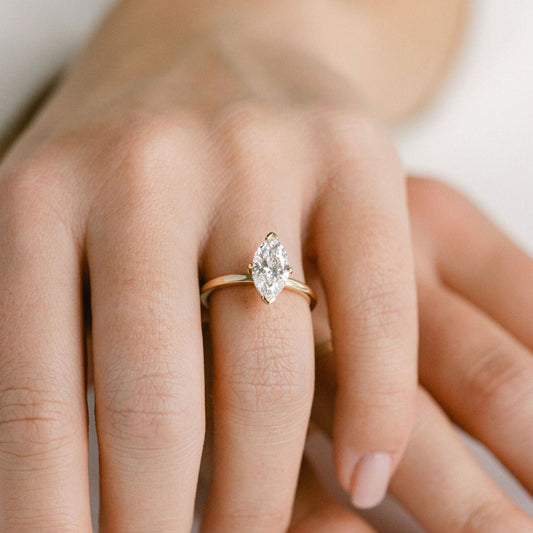 3.0 CT Elongated Cushion Solitaire Lab Grown Diamond Engagement Ringt