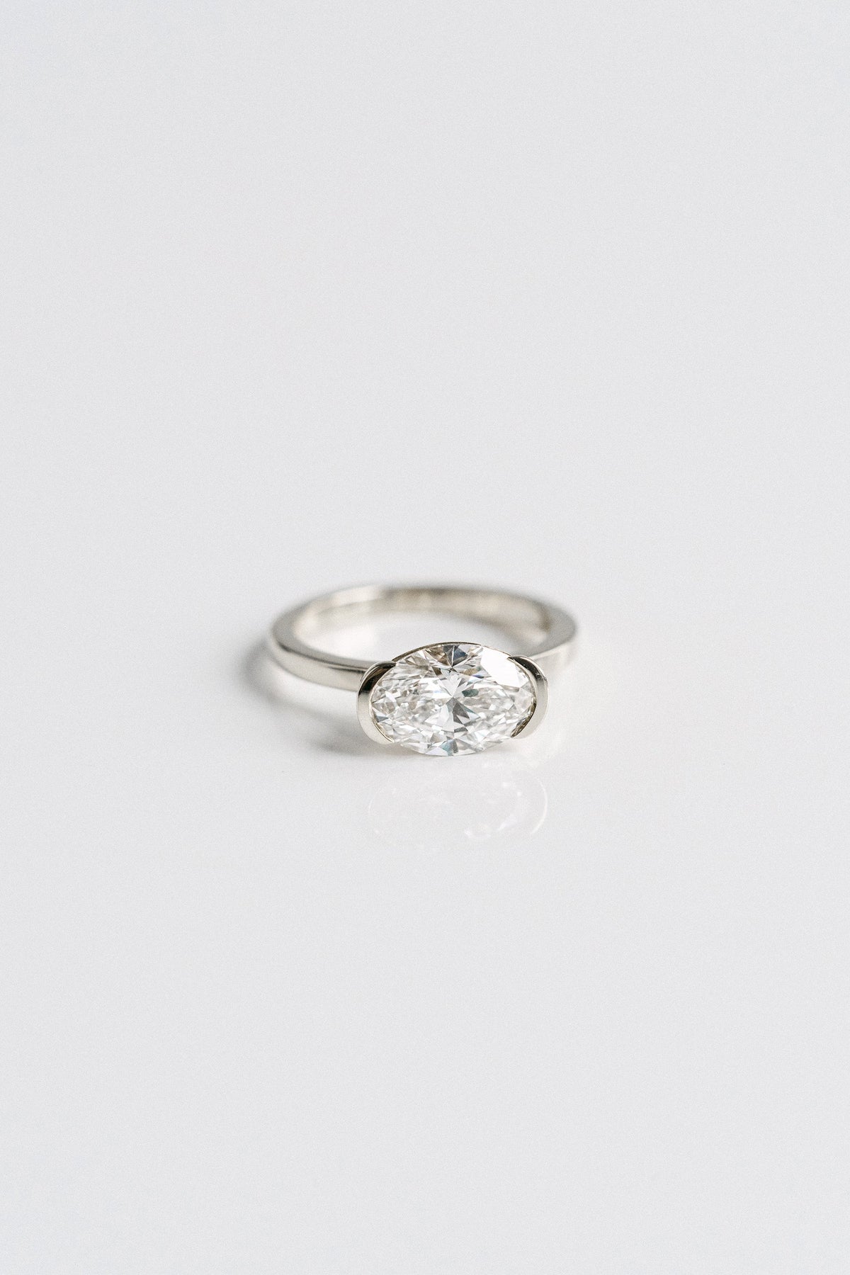 3.0 CT Elongated Cushion Solitaire Lab Grown Diamond Engagement Ringt