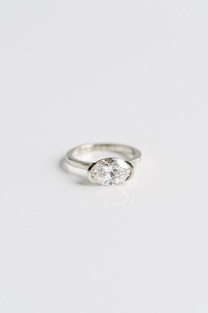3.0 CT Elongated Cushion Solitaire Lab Grown Diamond Engagement Ringt