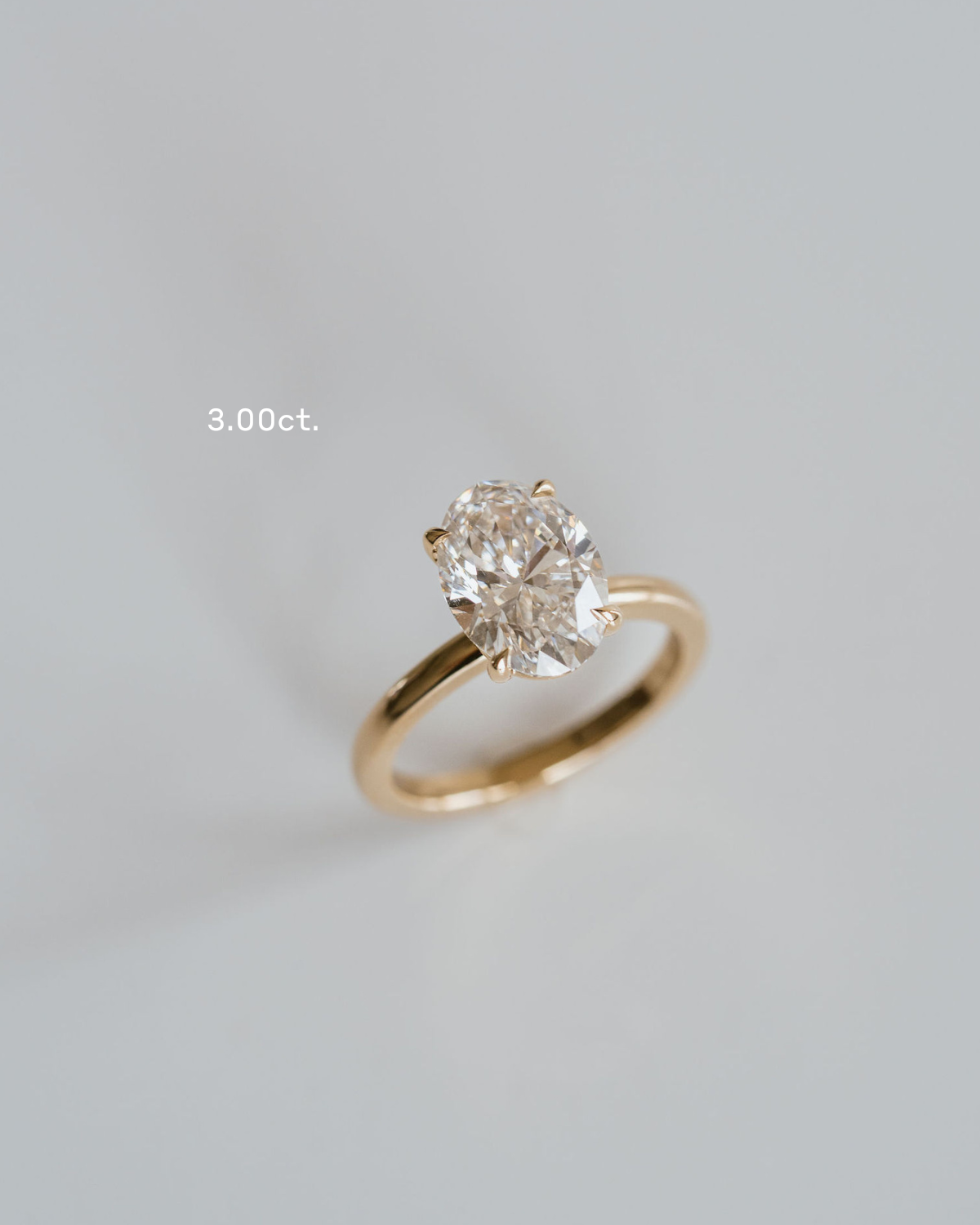 3.0 CT Elongated Cushion Solitaire Lab Grown Diamond Engagement Ringt