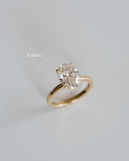 3.0 CT Elongated Cushion Solitaire Lab Grown Diamond Engagement Ringt