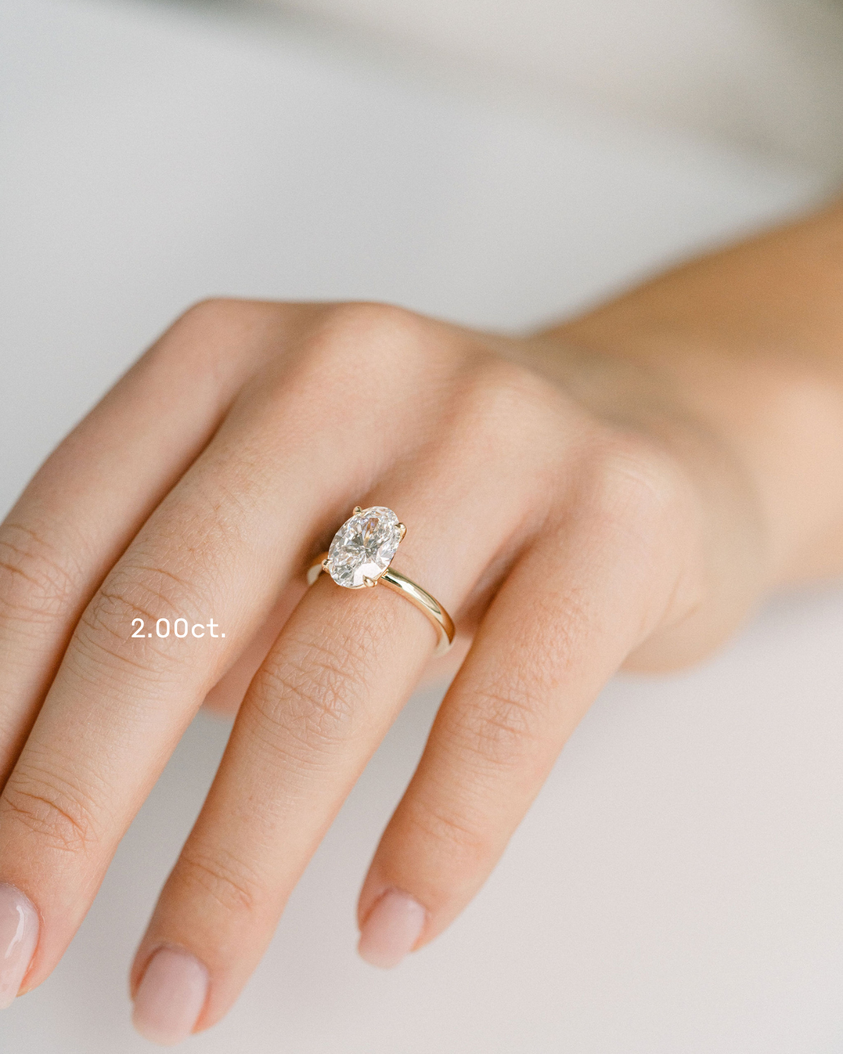 3.0 CT Elongated Cushion Solitaire Lab Grown Diamond Engagement Ringt