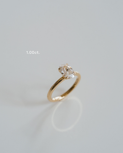3.0 CT Elongated Cushion Solitaire Lab Grown Diamond Engagement Ringt