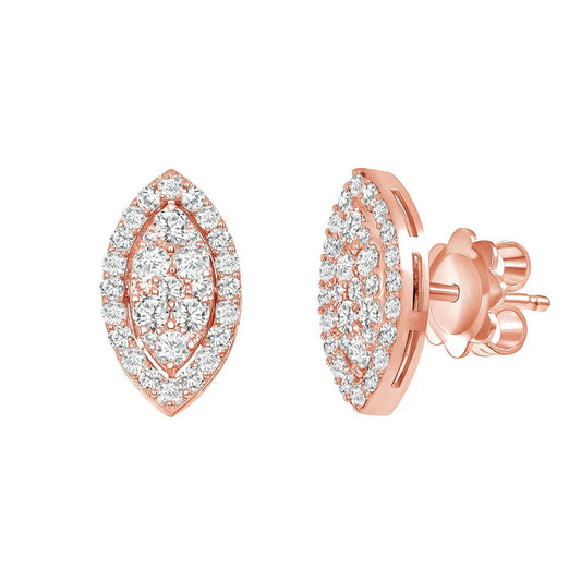 0.80 TCW Round Cut Stud Moissanite Earrings