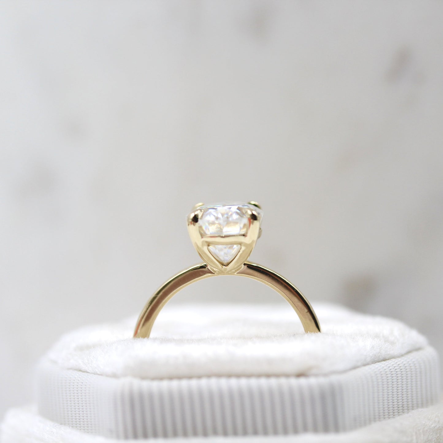 3.50 CT Oval Cut Solitaire Moissanite Engagement Ring