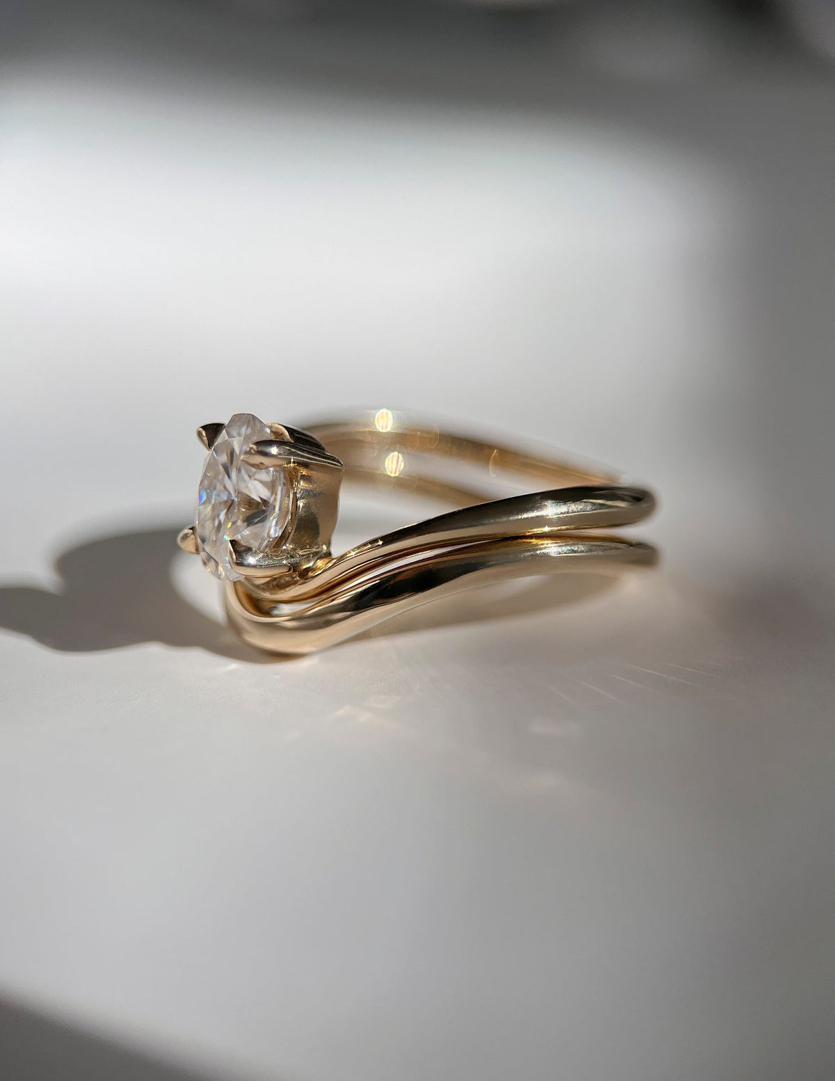 1.0 - 2.0 CT Oval Cut Lab Grown Diamond Solitaire Engagement Ring