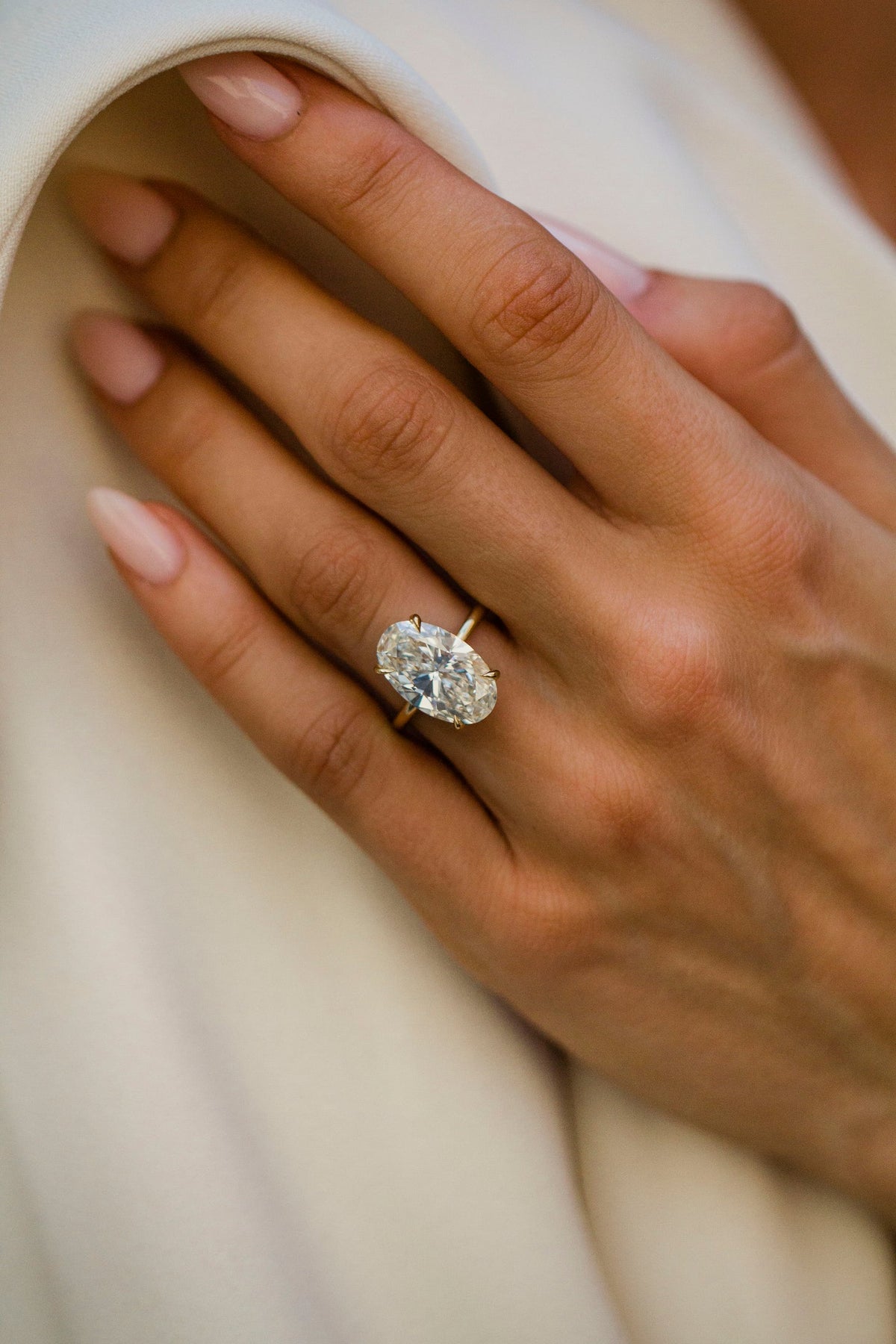 Oval Lab Grown Diamond Solitaire Engagement Ring