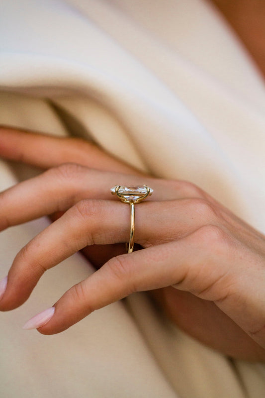 Oval Lab Grown Diamond Solitaire Engagement Ring