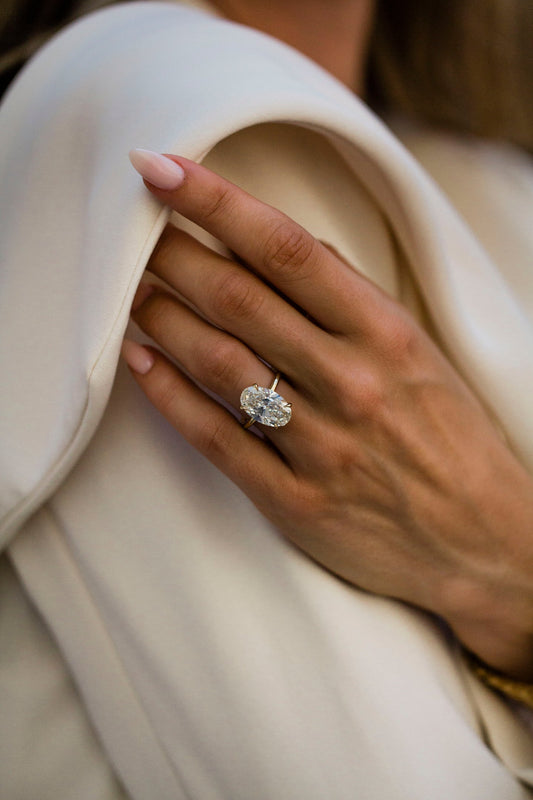 Oval Lab Grown Diamond Solitaire Engagement Ring