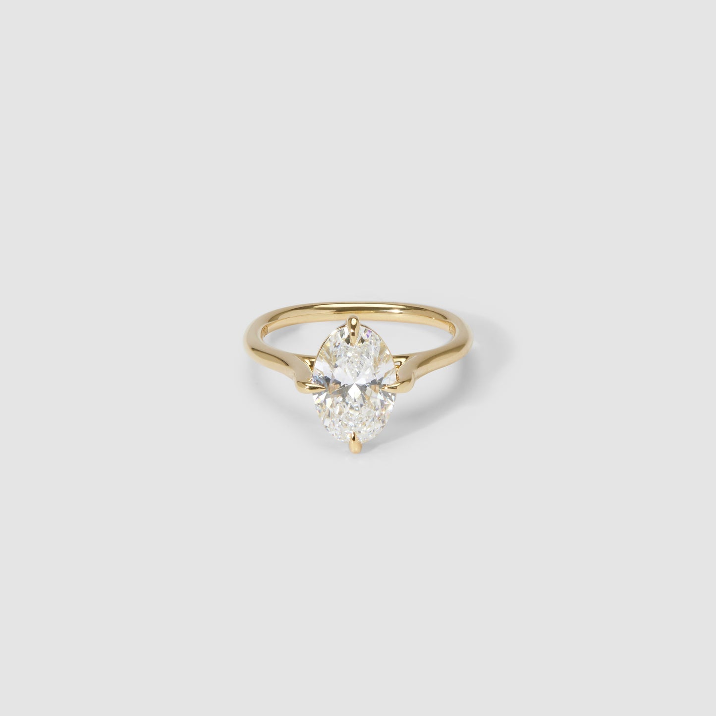 Oval Solitaire Moissanite Engagement Ring