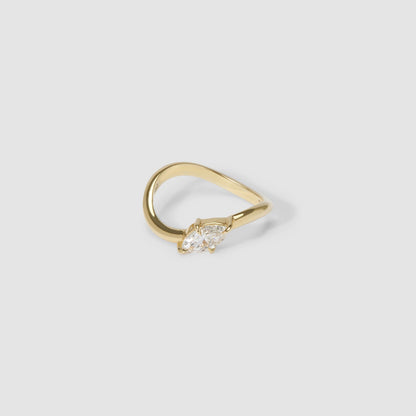 Marquise Solitaire Moissanite Engagement Ring