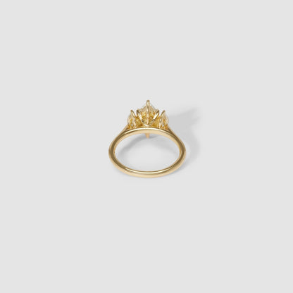 Marquise Three Stone Moissanite Engagement Ring