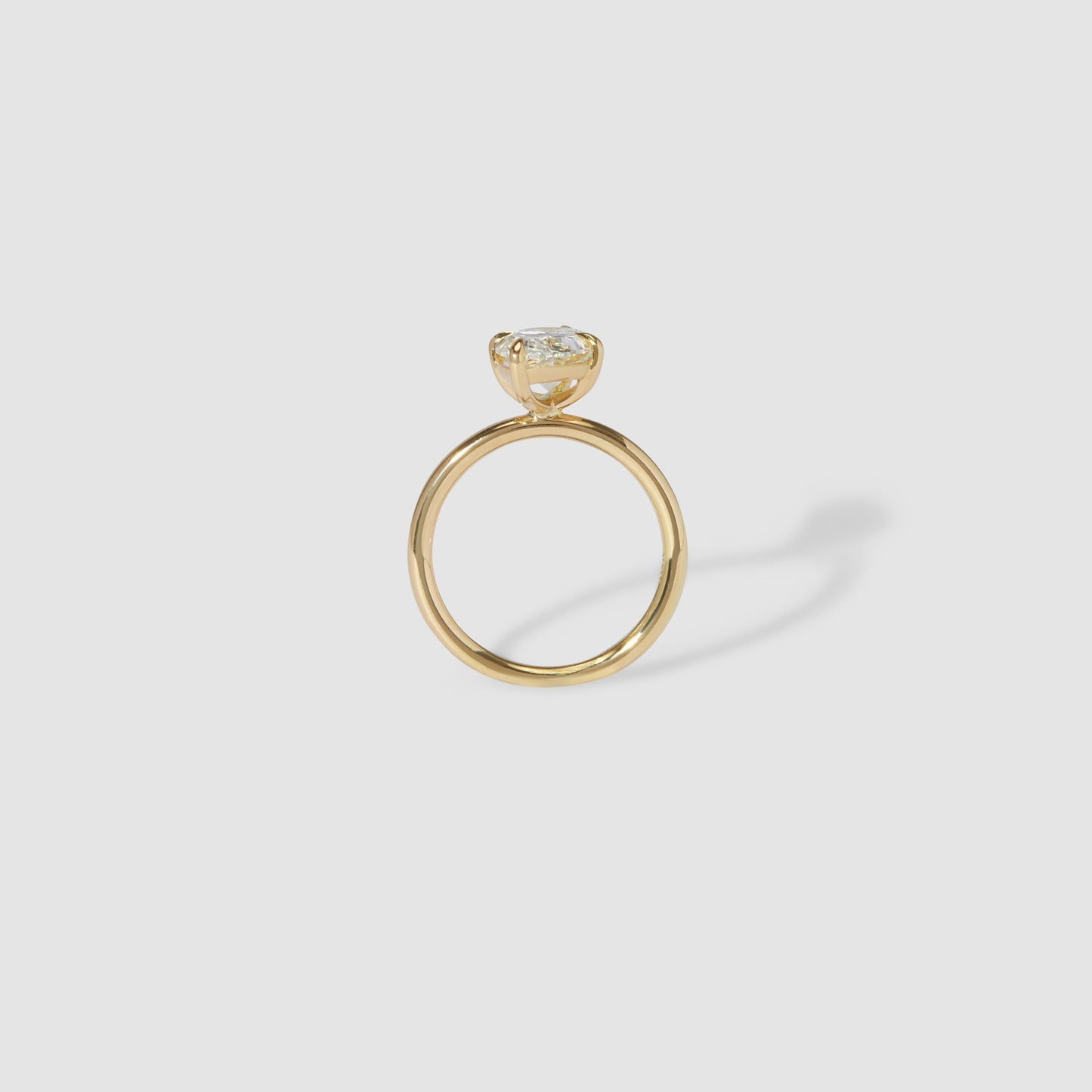 Pear Solitaire Moissanite Engagement Ring