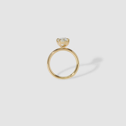 Pear Solitaire Moissanite Engagement Ring