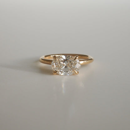 Oval Solitaire Moissanite Engagement Ring