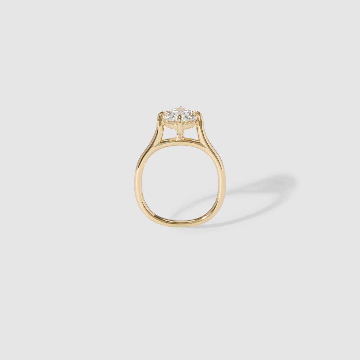 Oval Solitaire Moissanite Engagement Ring