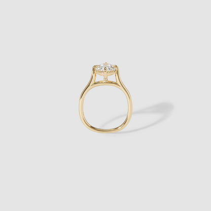 Oval Solitaire Moissanite Engagement Ring