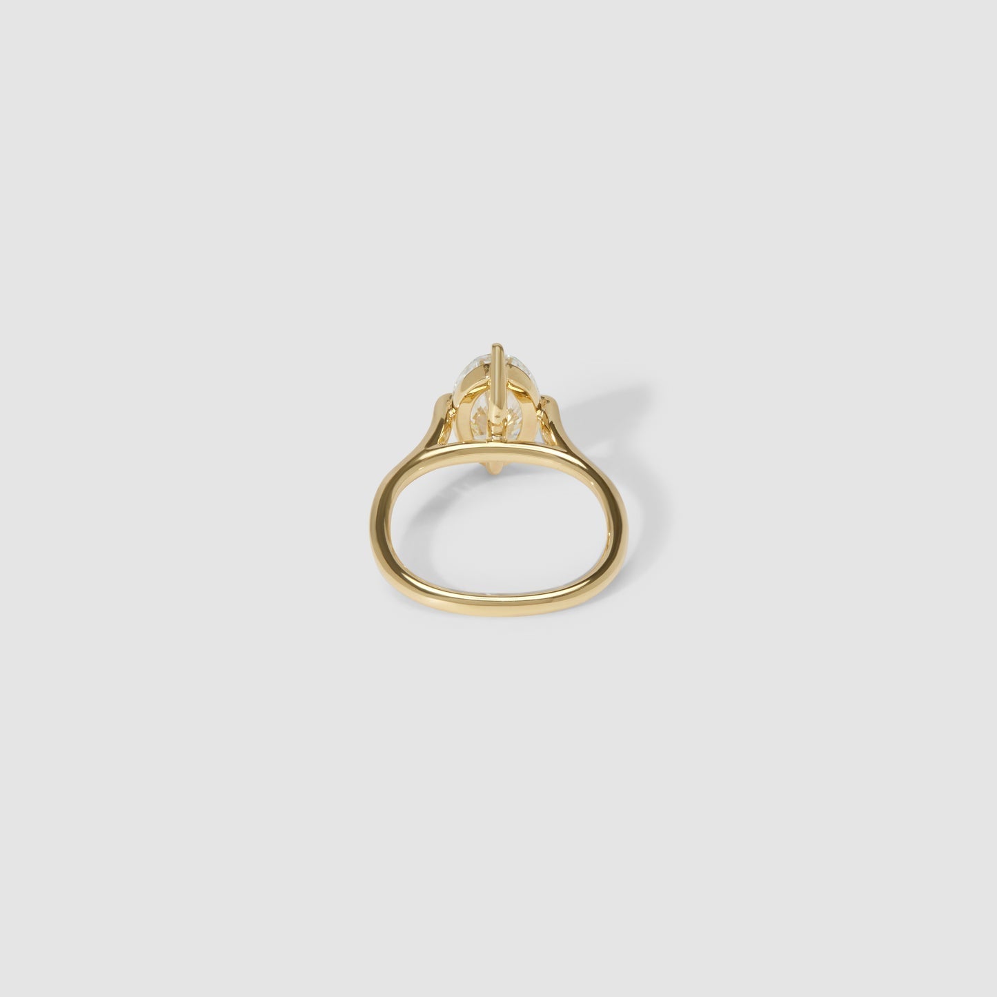 Oval Solitaire Moissanite Engagement Ring