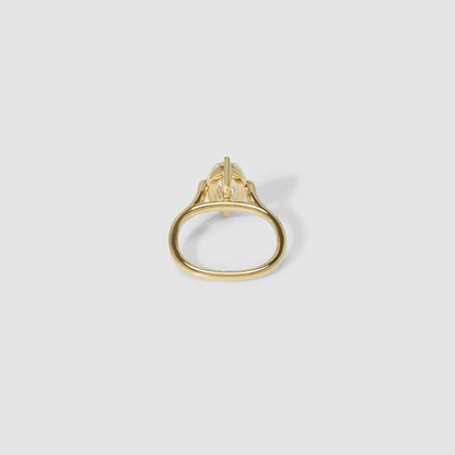 Oval Solitaire Moissanite Engagement Ring