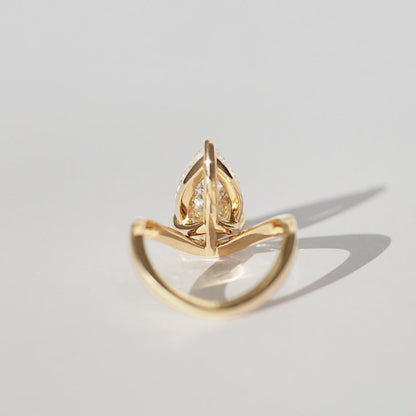 Pear Solitaire Moissanite Engagement Ring