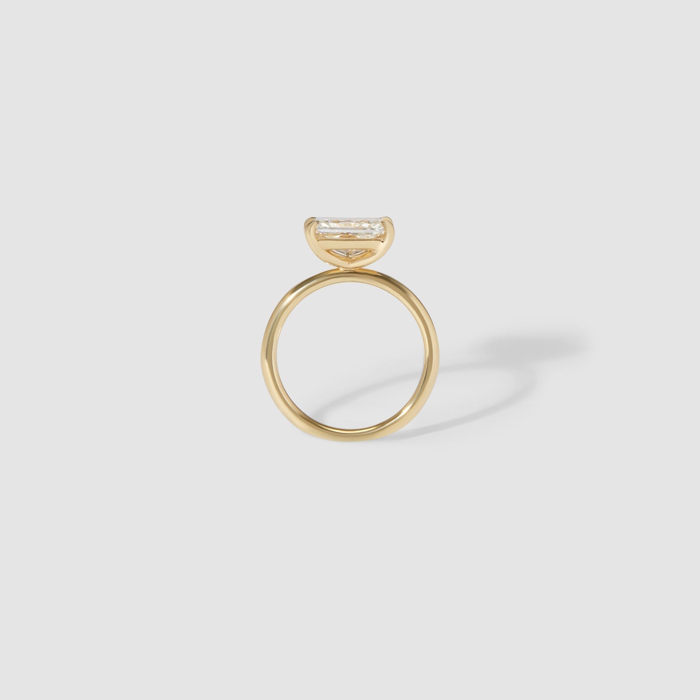 Radiant Solitaire Moissanite Engagement Ring