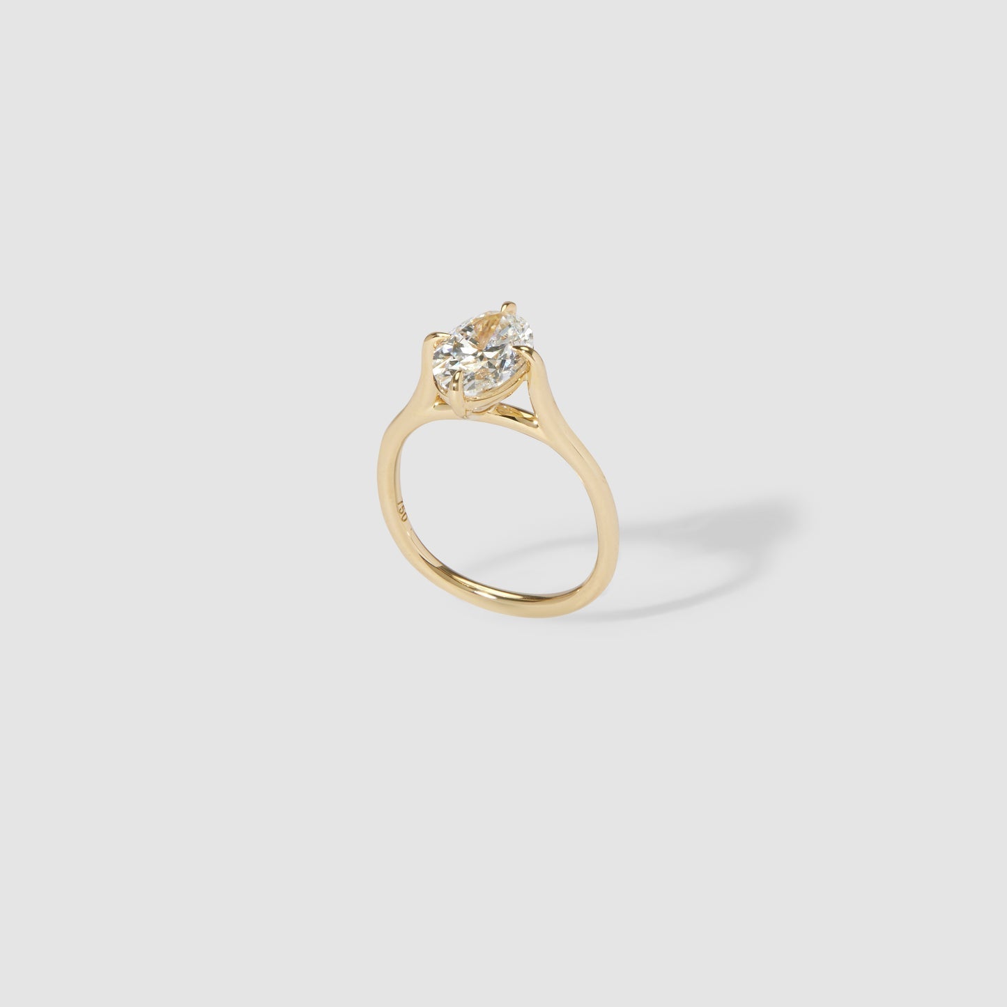 Oval Solitaire Moissanite Engagement Ring
