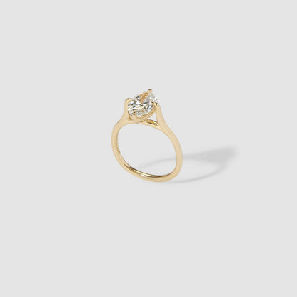 Oval Solitaire Moissanite Engagement Ring