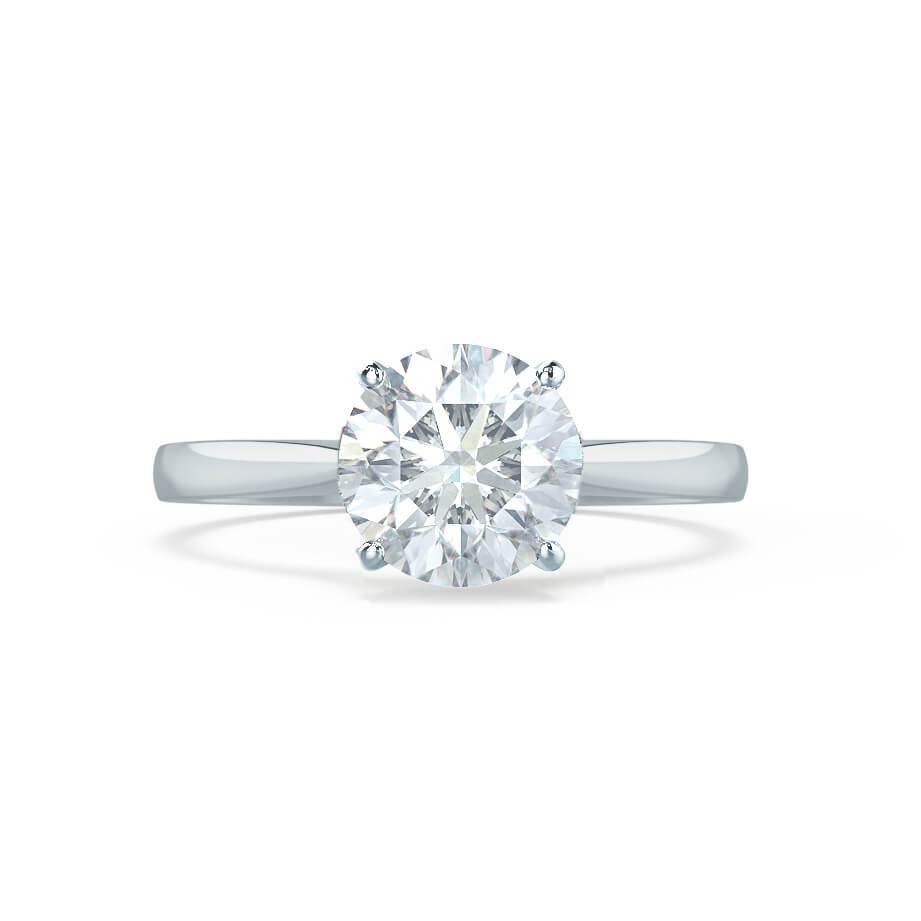 1.20 CT Round Shaped Moissanite Solitaire Engagement Ring