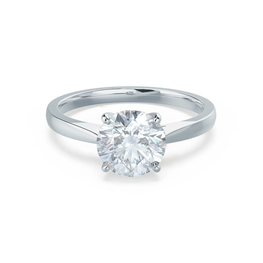 1.20 CT Round Shaped Solitaire Moissanite Engagement Ring