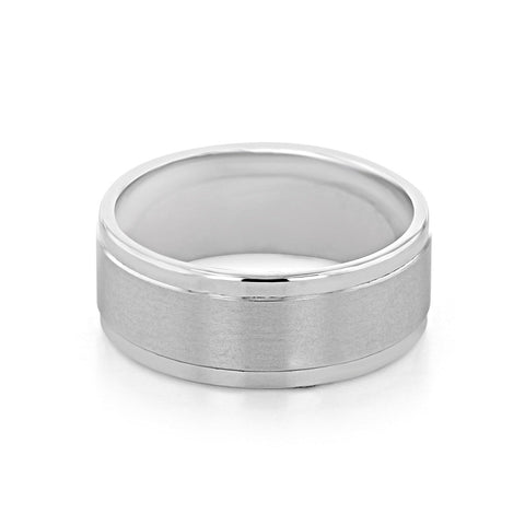 Brushed Finish Classic Wedding Band for Men