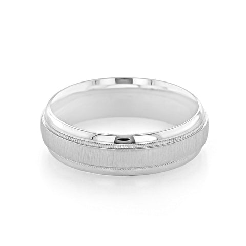 Sandpaper Finish Classic Men's Wedding Band